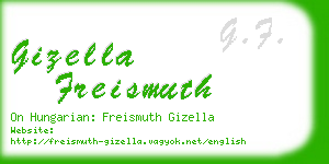 gizella freismuth business card
